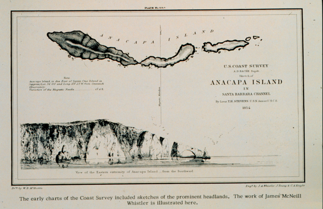 Whistler's Anacapa Island engraving from a William B