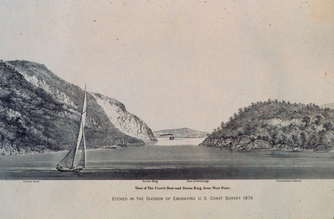 Coast Survey engraving of the Hudson River near West Point