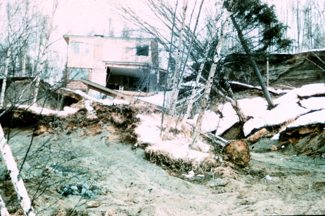 Earthquake damage in Alaska following 1964 Good Friday Earthquake