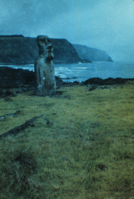 Statue on coast of Easter Island