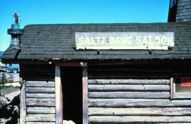 The Salty Dawg Saloon, a landmark at Homer