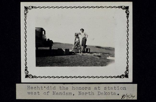Hecht did the honors at station west of Mandan 