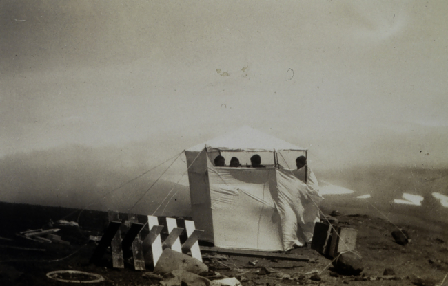 Observing tent on Sequam Island