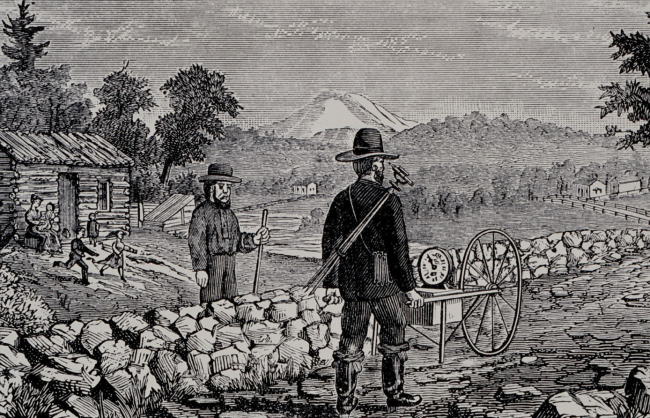 Land surveyor using odometer in United States