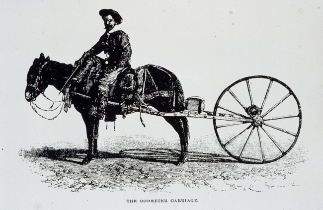 Army surveyor with odometer carriage