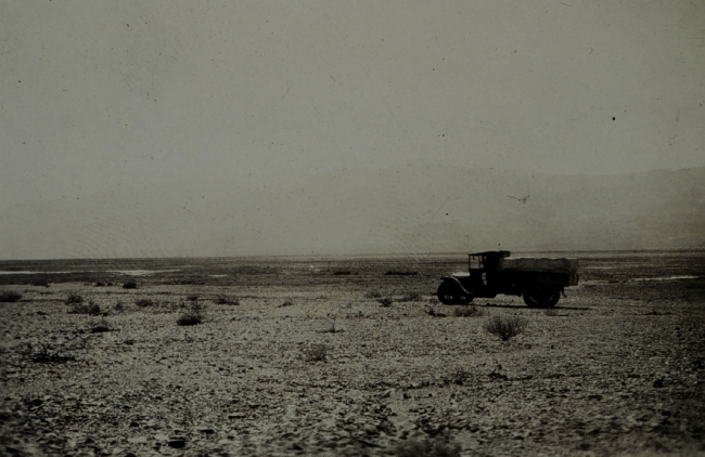 Truck on the floor of Death Valley