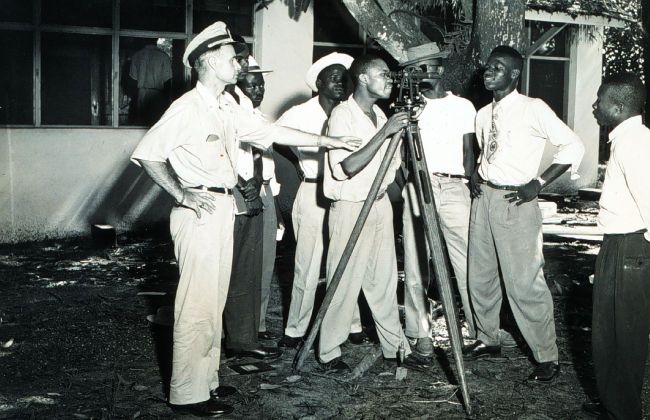 Instructing Liberians in use of survey instruments