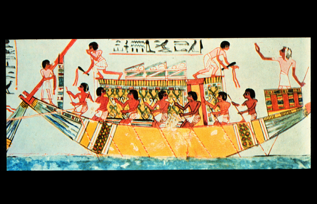 Egyptian tomb painting from 1450 B