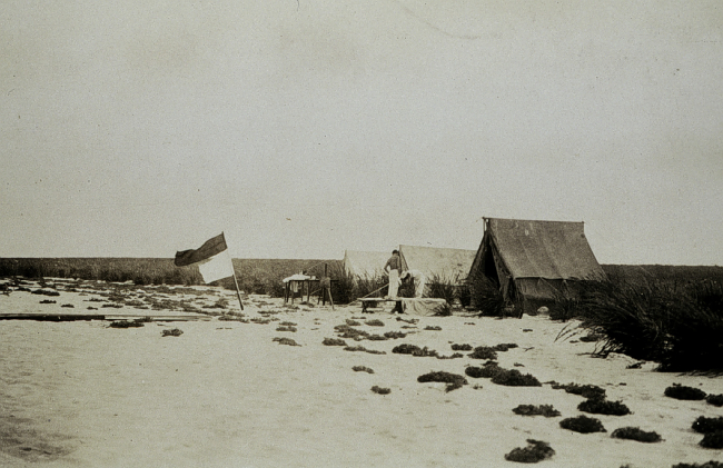 Camp on Lisianski Island