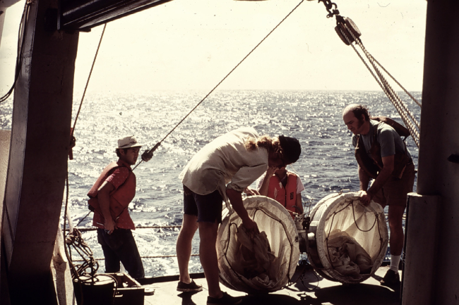 Bongo nets on OCEANOGRAPHER during DOMES project