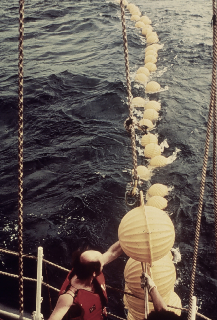 Viney floats deployed from OCEANOGRAPHER during DOMES project