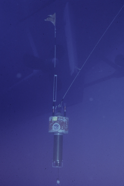 Pegasus profiler deployed from stern of NOAA Ship RESEARCHER