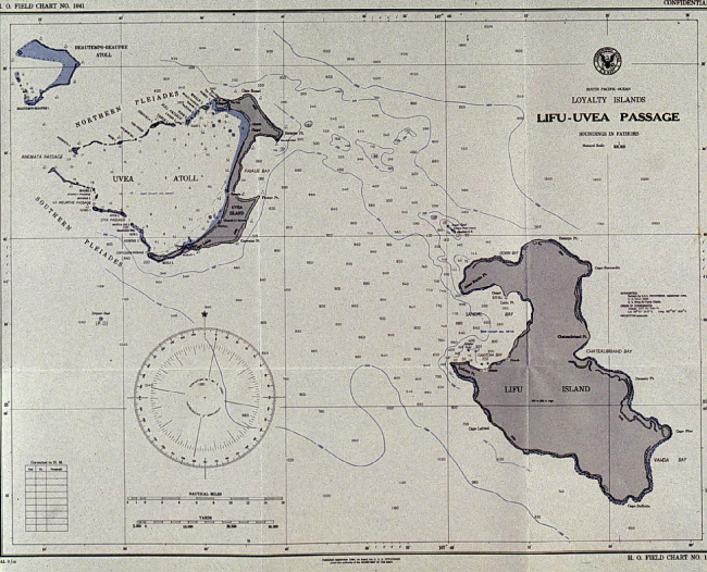 Chart of Lifa-Uvea Passage produced on board the PATHFINDER