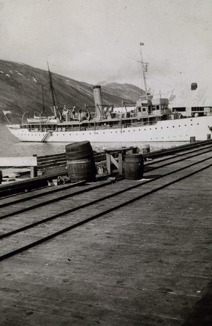 Coast and Geodetic Survey Ship SURVEYOR tied up at Dutch Harbor