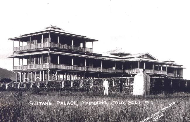 The sultan's palace at Mambaing, Jolo