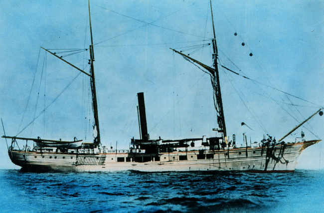 The BLAKE anchored off WINDWARD Passage