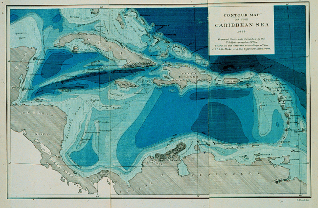 Contour map of the Caribbean from soundings by C&GS; Steamer BLAKE and FishCommission Steamer ALBATROSS