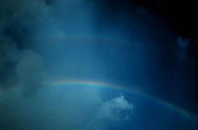 Double rainbowNote reversal of spectrum