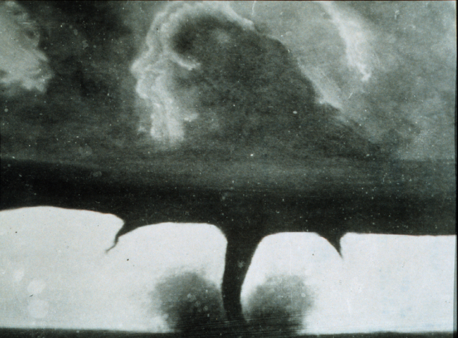 One of the oldest known photographs of a tornado