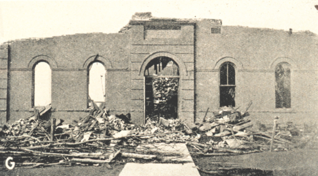 Ruins of the De Soto, Illinois, public school where 33 children were killed