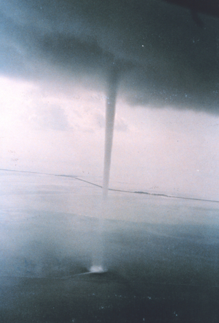 Waterspout seen from an aircraft in the Florida Keys