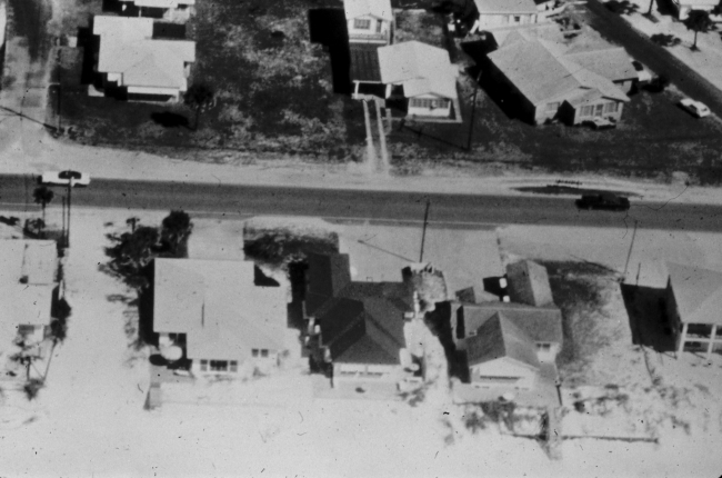 Homes on the waterfront on the Florida Panhandle before Hurricane Eloise