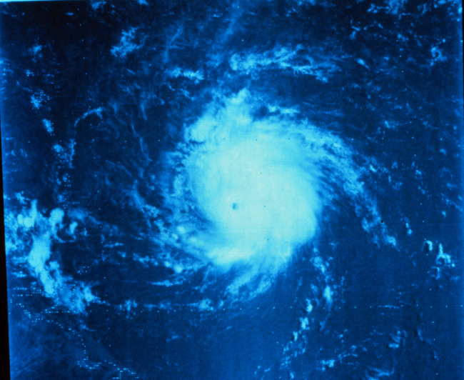 Hurricane David approaching the Caribbean Sea