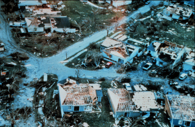 Hurricane Andrew - Numerous gabled end roof failures in Countr