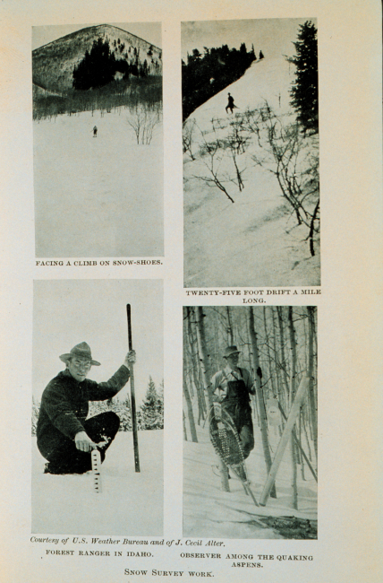 Snow survey work - measuring snow depth to gauge the spring runoffIn: The Boy with the U
