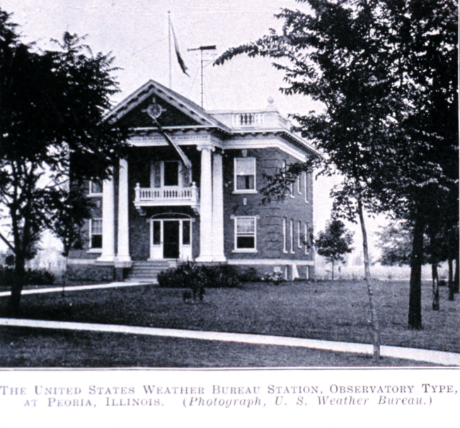 United States Weather Bureau Station, Observatory Type, at Peoria, Illinois