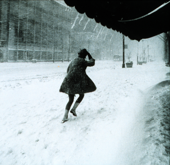 Miniskirts were in style then, but not the best for a snowy, windy night