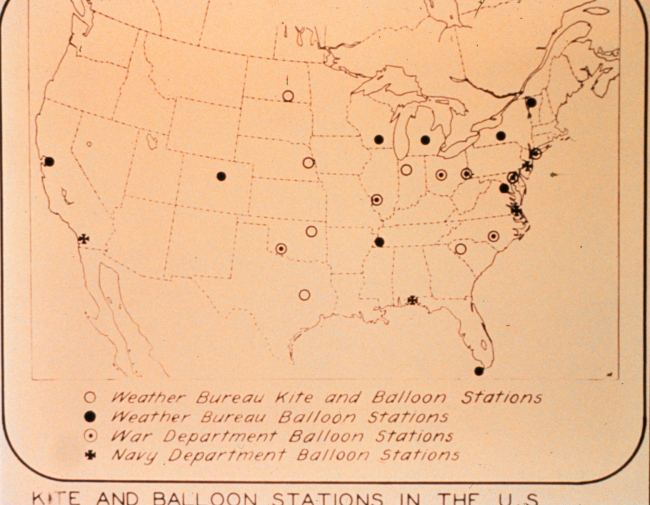Kite and balloon stations in the United States