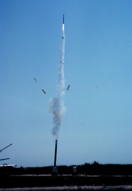 Launching a rocket for upper air observations