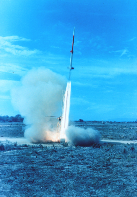 Launching a rocket for upper air observations