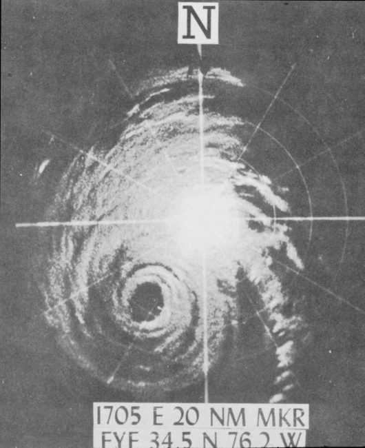 Hurricane Helene as observed by the Weather Bureau radar at Cape Hatteras