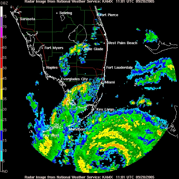 Hurricane Rita as seen from Miami radar