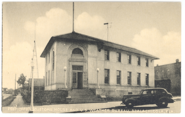 Postcard of the Post Office, Customs Office, and U