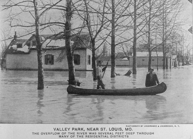 Flooding at Valley Park near St