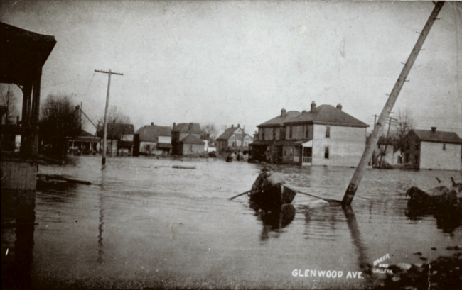 Glenwood Avenue - a rowboat was the mode of transportation