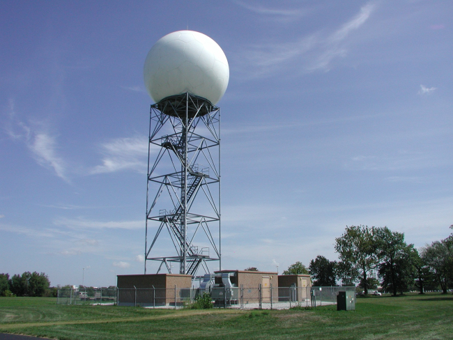 National Weather Service Quad Cities WSFO Doppler Radar installation