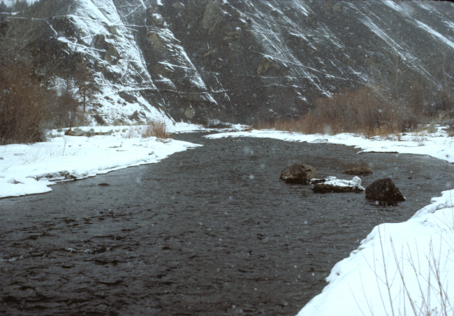 A winter day along the South Fork of the John Day River near its junction with Tunnel Creek