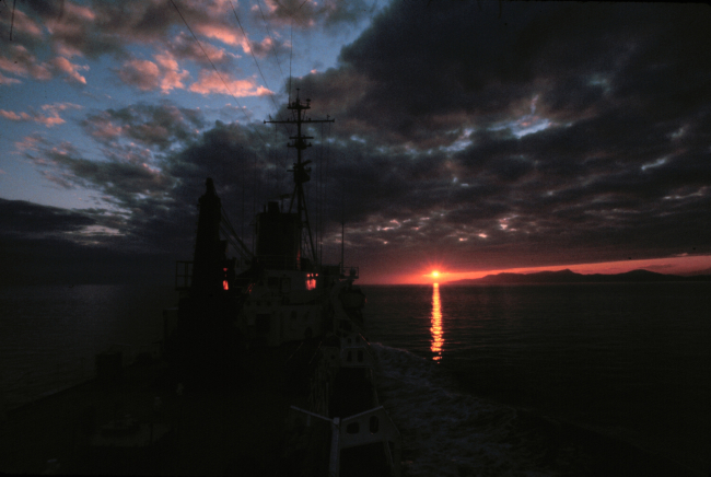 A NOAA Ship SURVEYOR sunset - Photo #3 of sequence