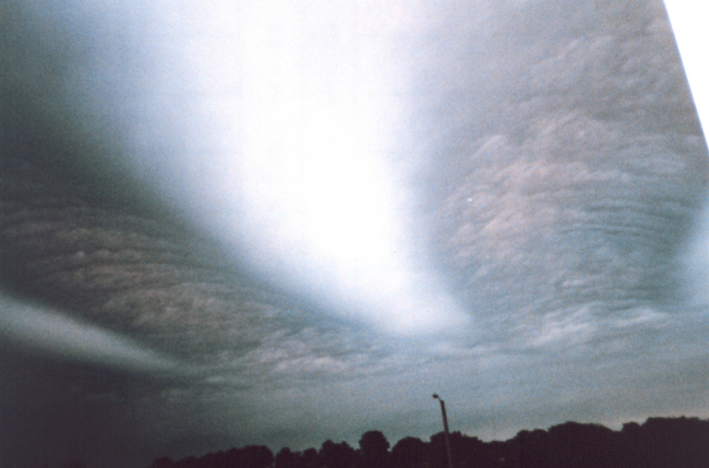 Clouds caused by gravity waves within meteorological disturbance