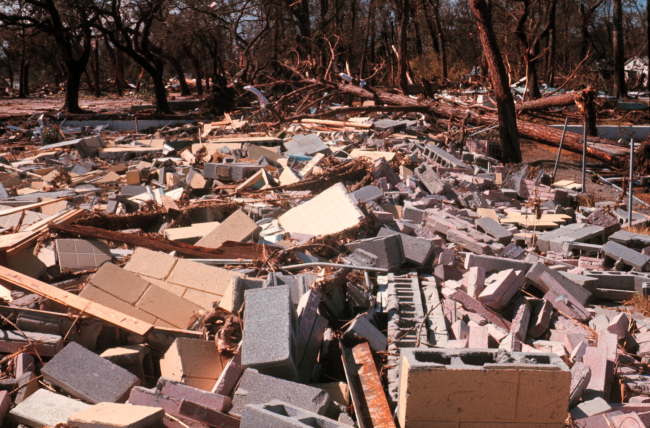 The aftermath of Hurricane Camille