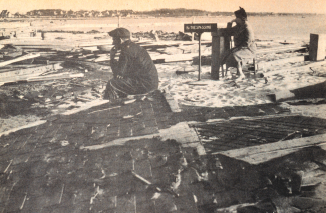 The Harbor View district, southeast of New Bedford, was devastated