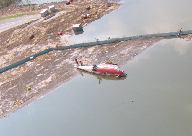 Helicopter - a victim of Hurricane Katrina