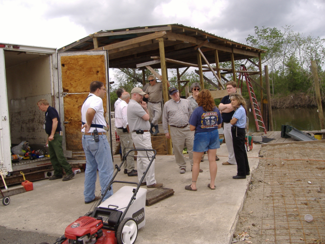 Discussing recovery plan after Hurricane Katrina