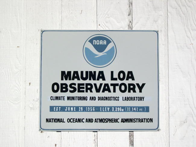 The Mauna Loa Observatory sign