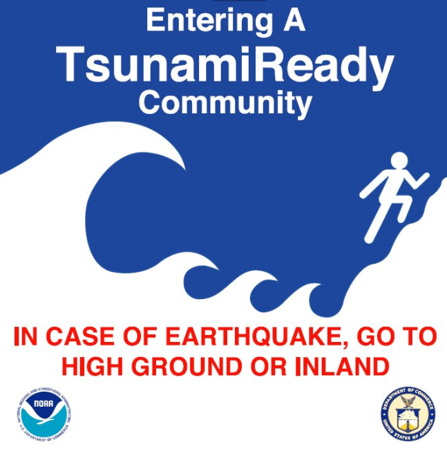 NOAA Tsunami ready sign