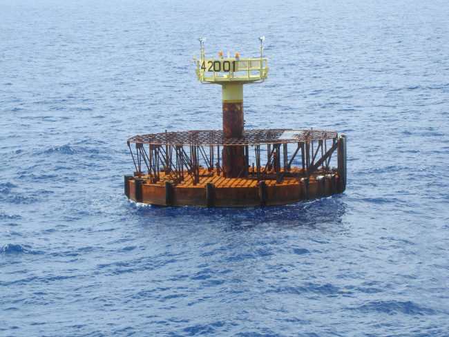 10- or 12- meter discus buoy moored in the central Gulf of Mexico